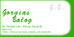 gorgias balog business card